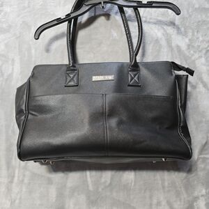 Mary Kay Large Logo Makeup Travel Luggage Make Up Bag Black Floral Lining 18x11